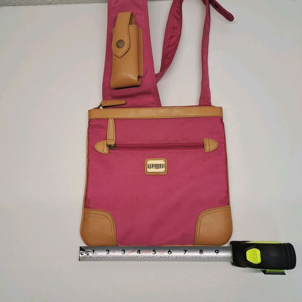 MAGGI B - Cross Body Bag Pink/Tan - Picture 1 of 5